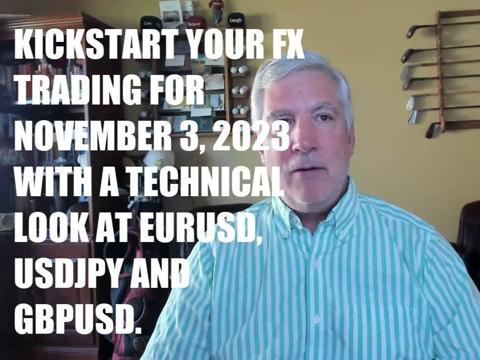 Kickstart your FX trading for Nov 3, 2023. A technical look at EURUSD, USDJPY and GBPUSD.