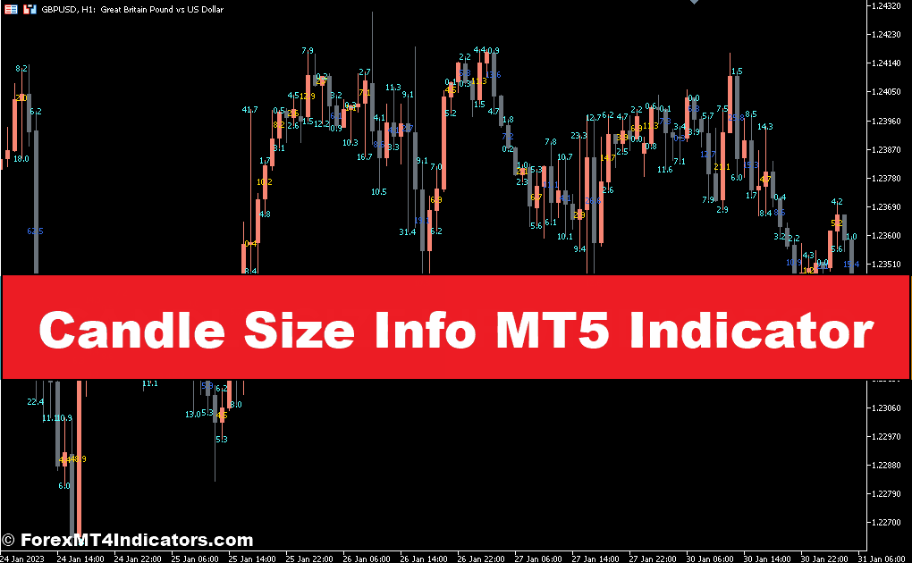 Candle Size Info MT5 Indicator