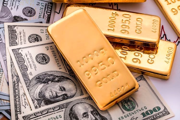 Gold struggles to lure buyers amid modest USD strength, downside seems protected