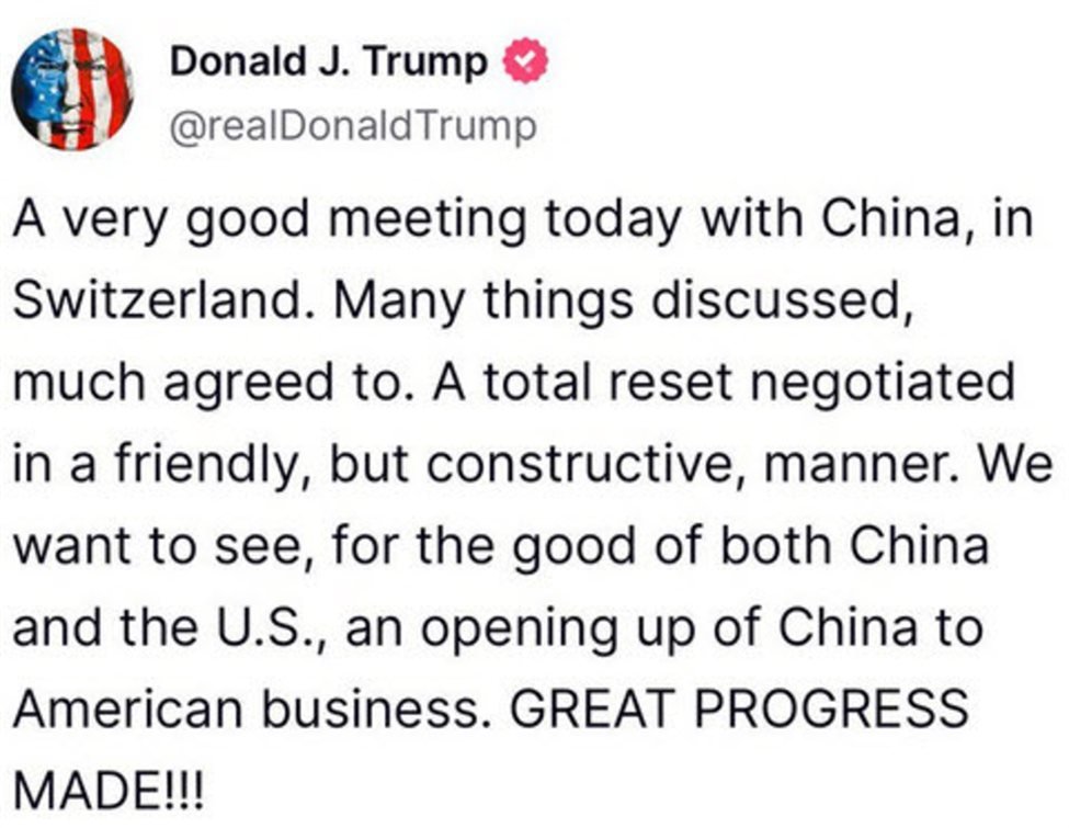 Trump sends a positive message on trade with China