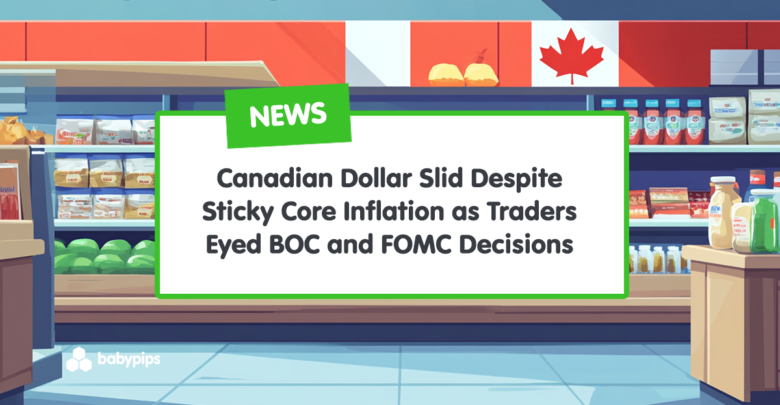 Canadian Dollar Slid Despite Sticky Core Inflation as Traders Eyed BOC and FOMC Decisions