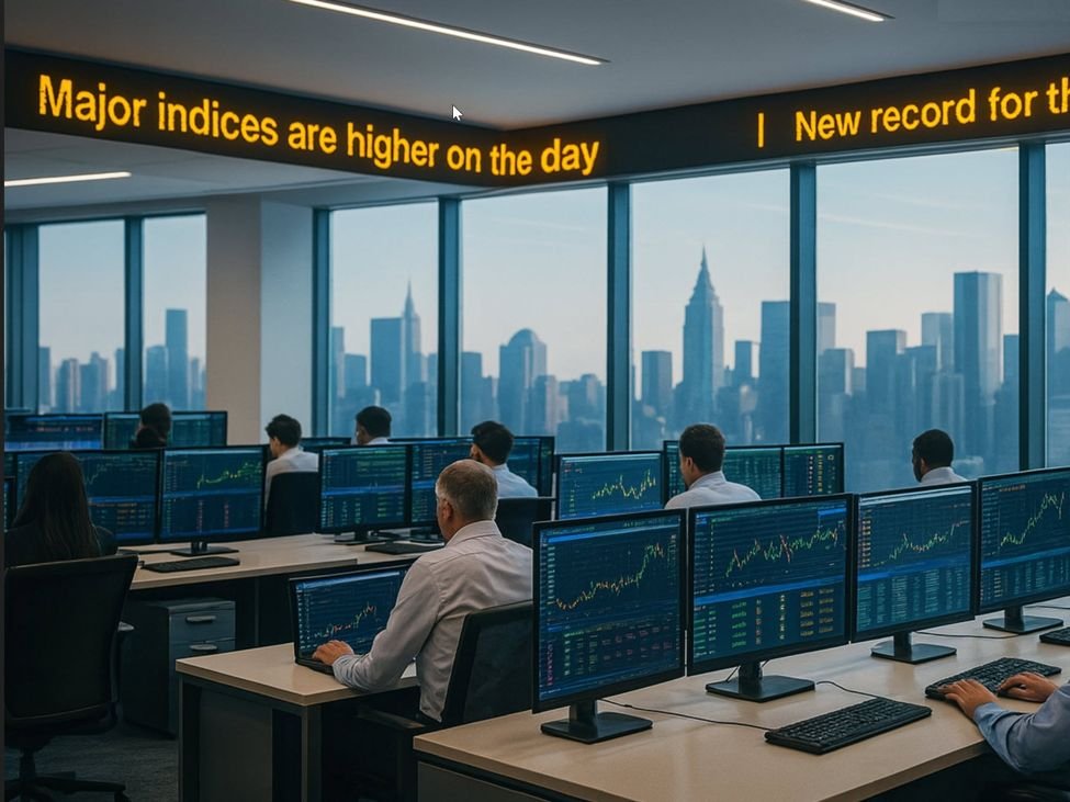 Dow industrial average and S&P close at new record levels.