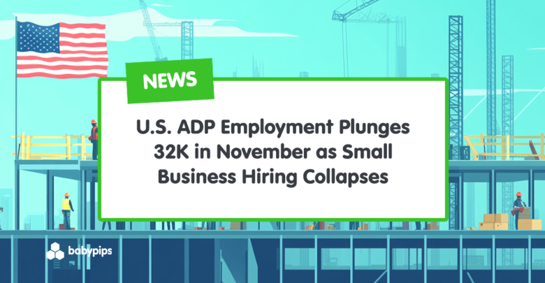 U.S. ADP Employment Plunges 32K in November as Small Business Hiring Collapses