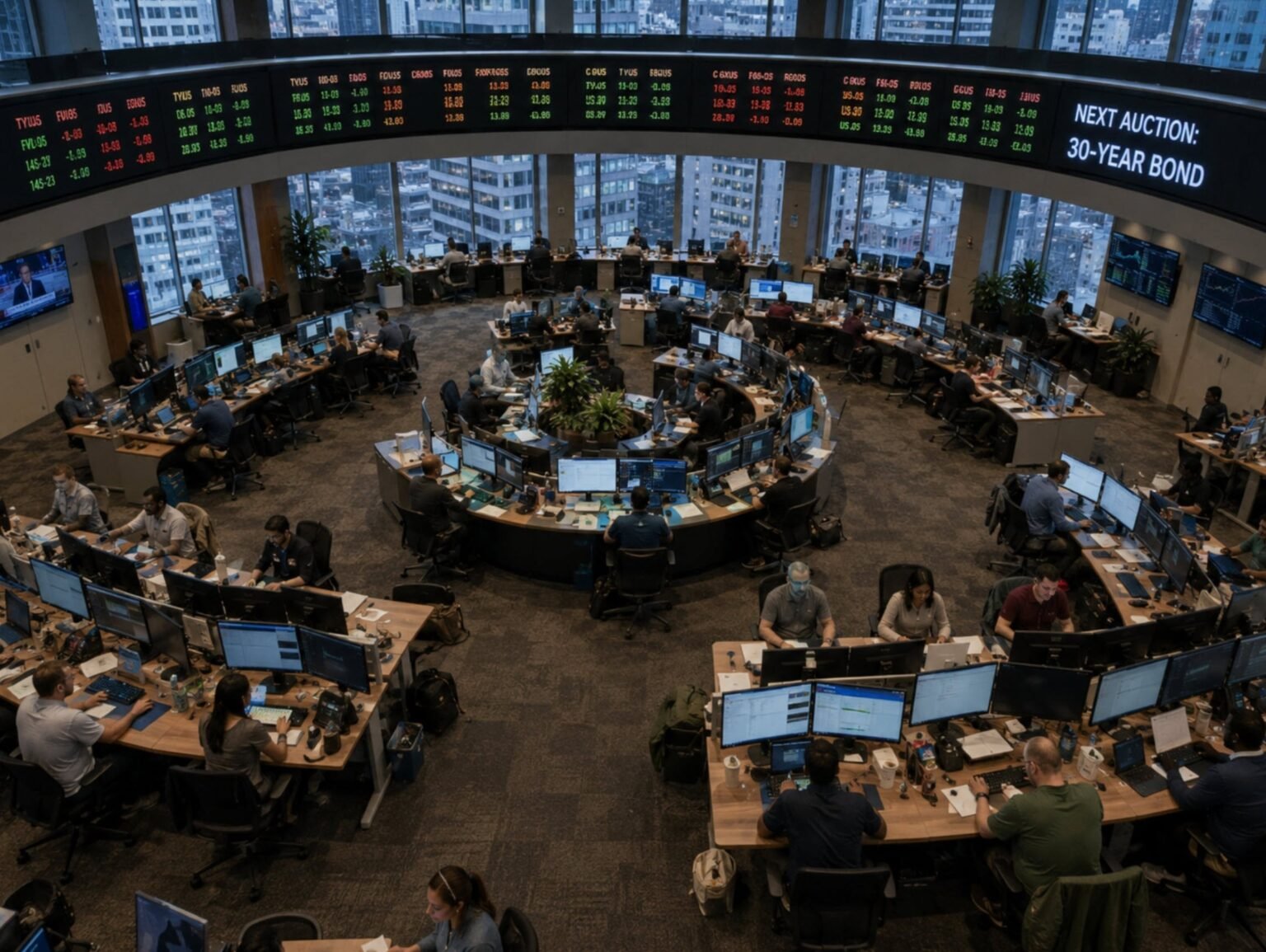 US treasury sells 30 year bonds at a high yield of 5.216%